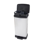 Curver deco bin duo 23l+23l zilver