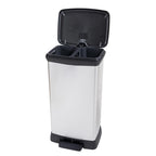 Curver deco bin duo 23l+23l zilver
