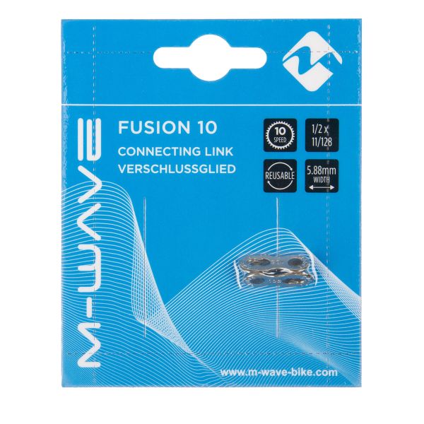 M-Wave Maillon de chaîne Fusion 1/2 x 11/128 acier 10S argent