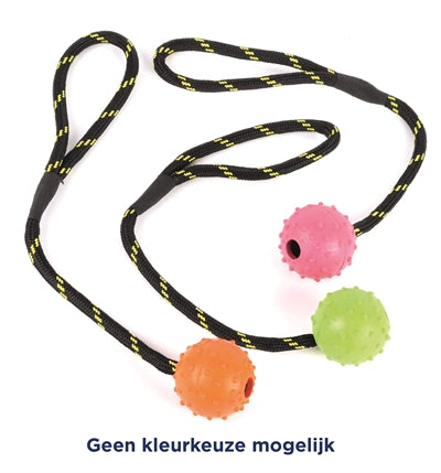 Happy Pet - Happy Pet tough toys bal studded aan touw rubber