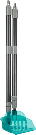 Trixie - vuilblik met hark grijs / blauw (60-107 cm)