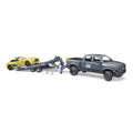 Bruder - Bruder dodge ram 2500 power wagon met race-auto - 1:16