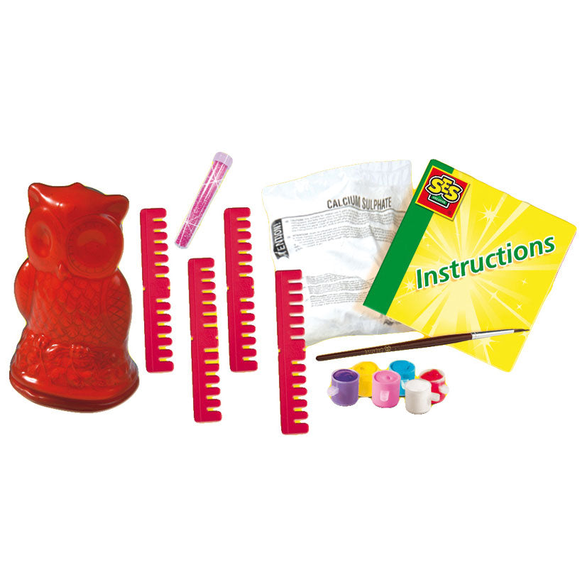 SES - gips gieten en schilderen uil