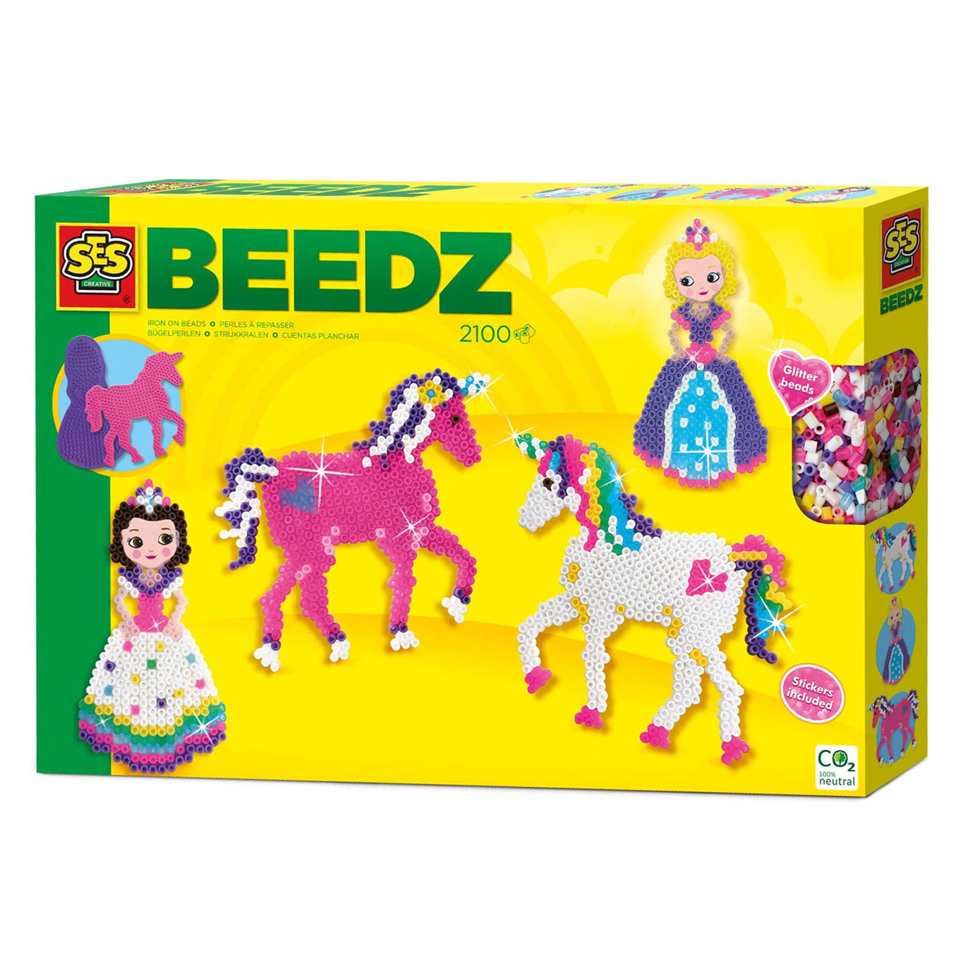 Ses creative ses beedz - strijkkralen eenhoorns en prinsesjes