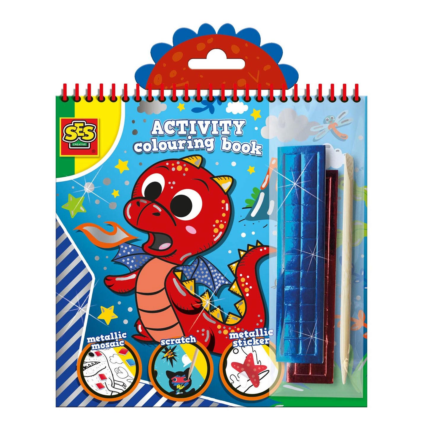 SES - doe- en kleurboek metallic 3in1