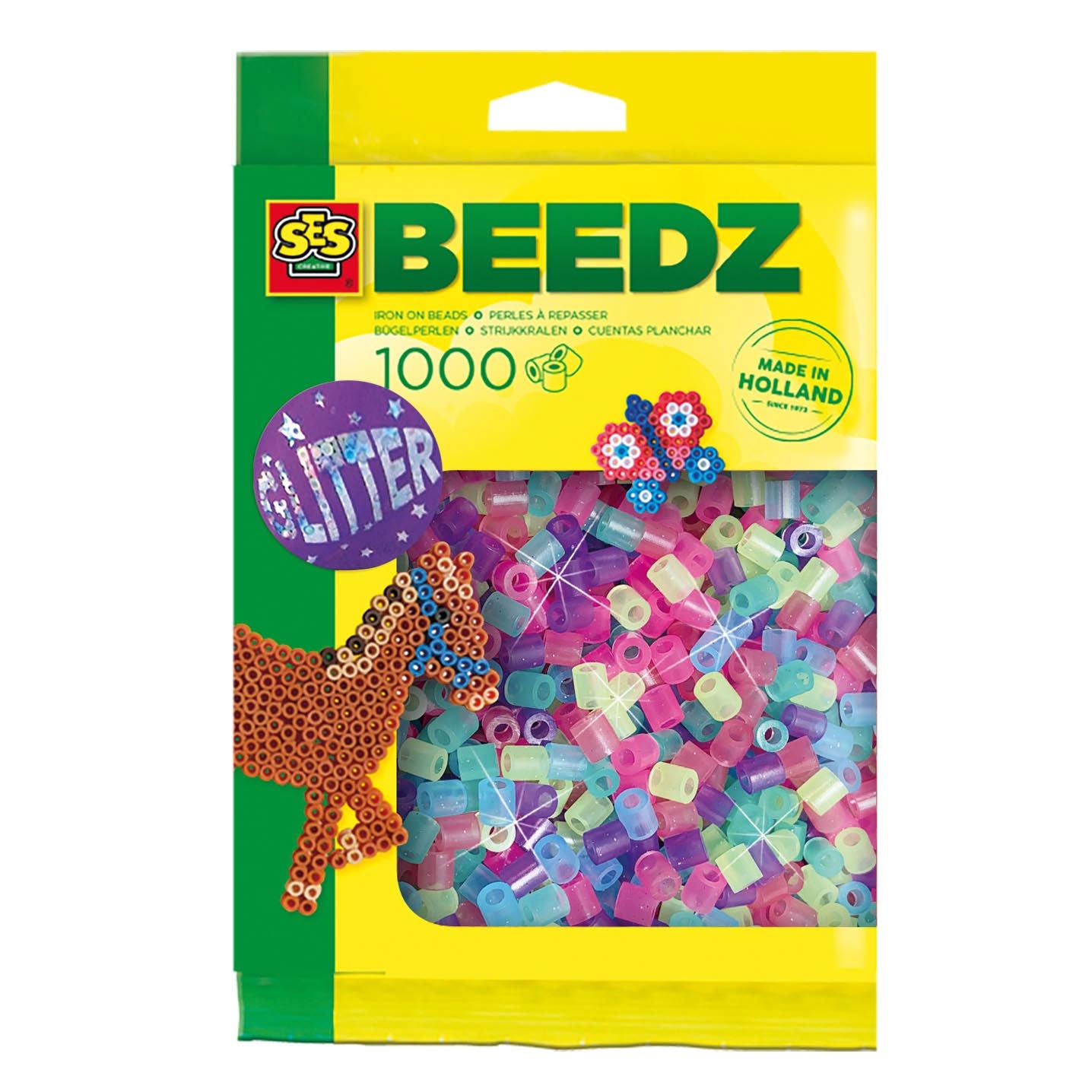 SES - strijkkralen - mix glitter 1000st.
