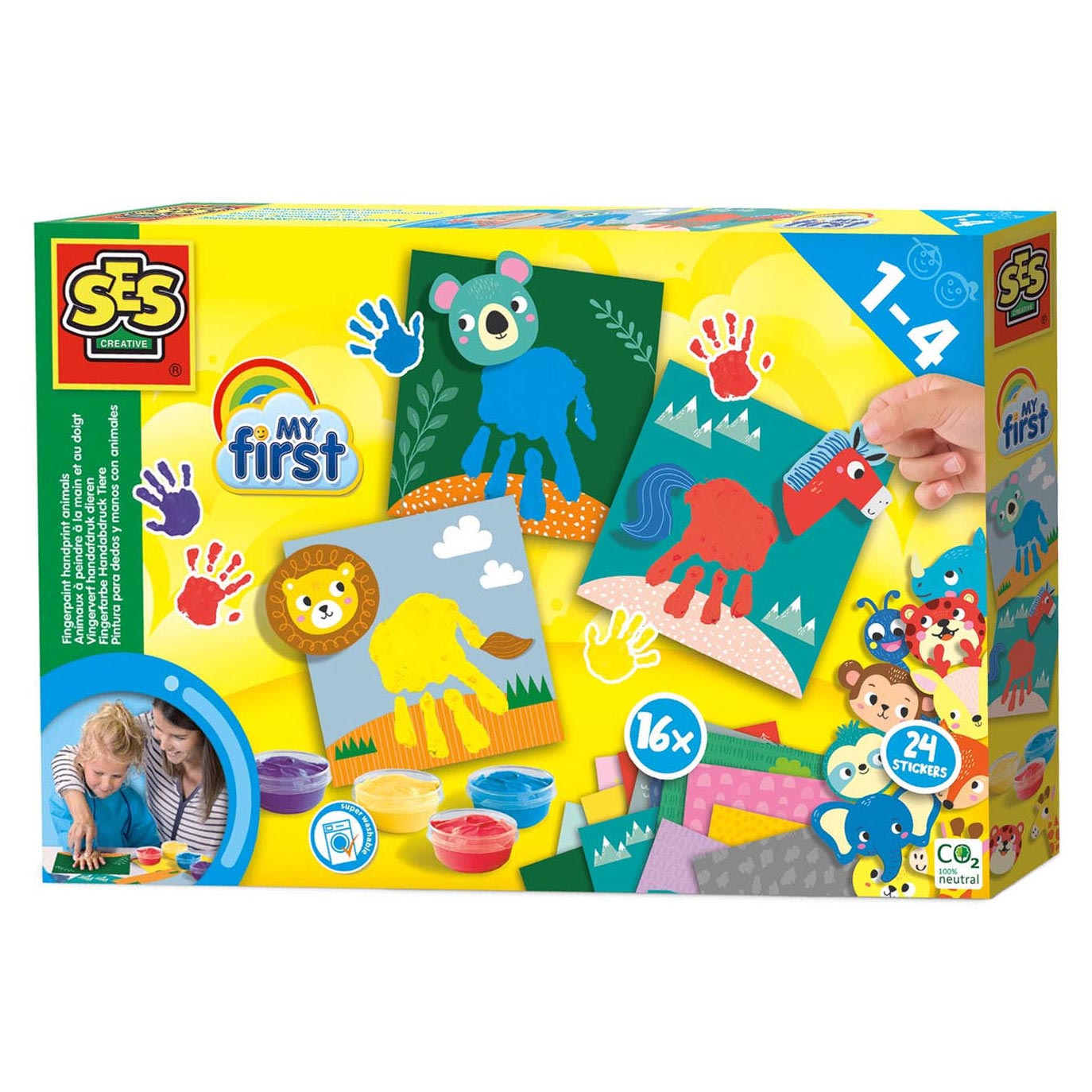 Ses creative ses my first - vingerverf handafdruk dieren