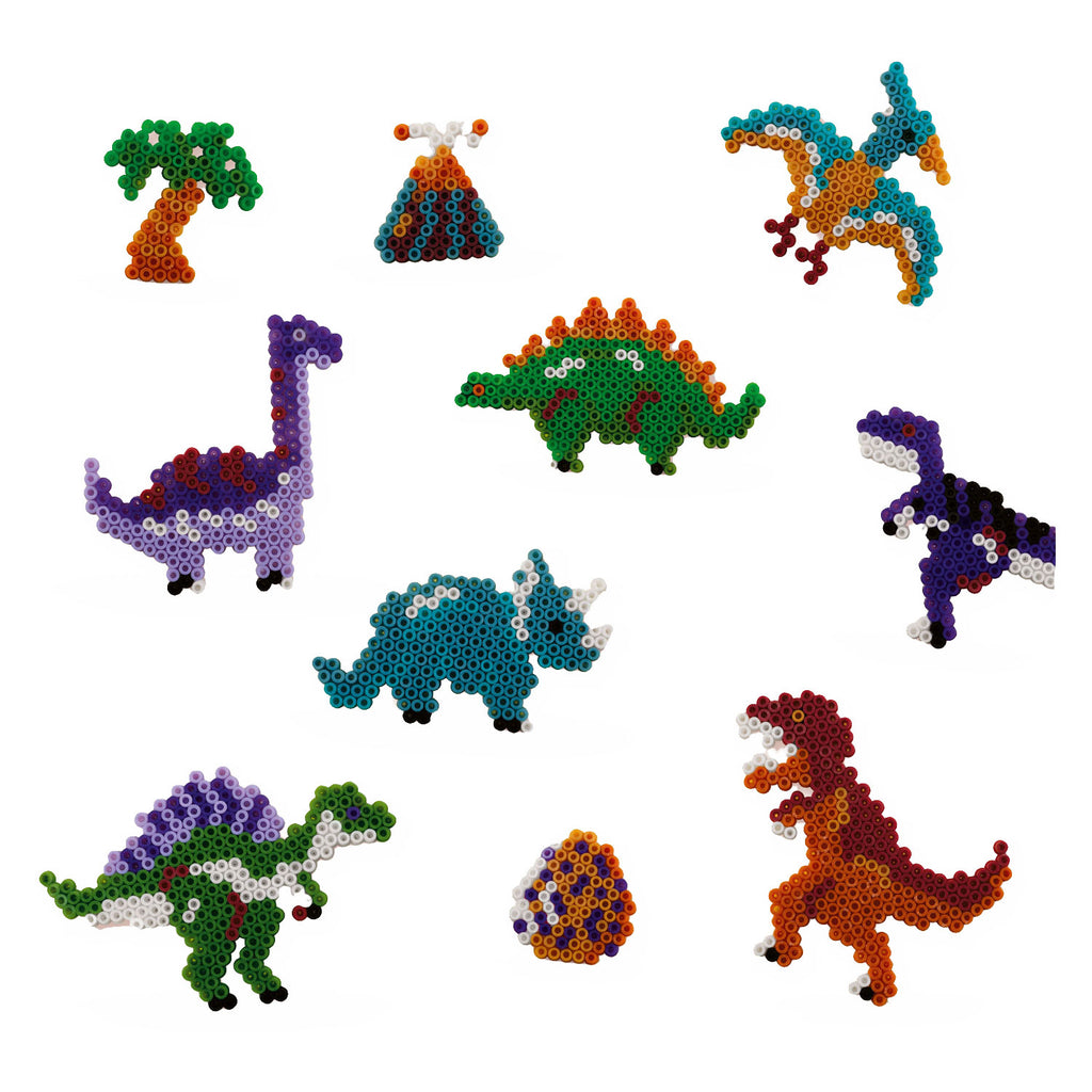 Ses strijkkralen - dino wereld