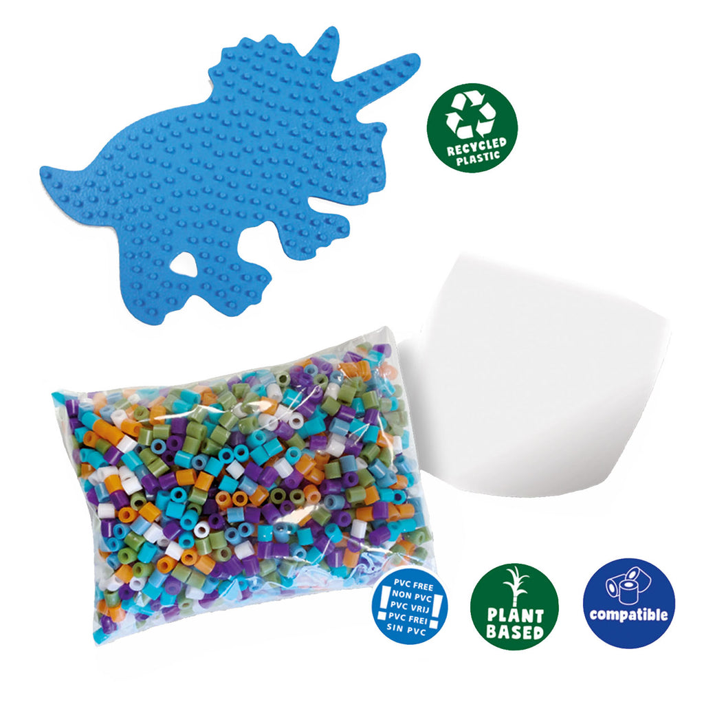 SES - green beedz - strijkkralenset triceratops dino