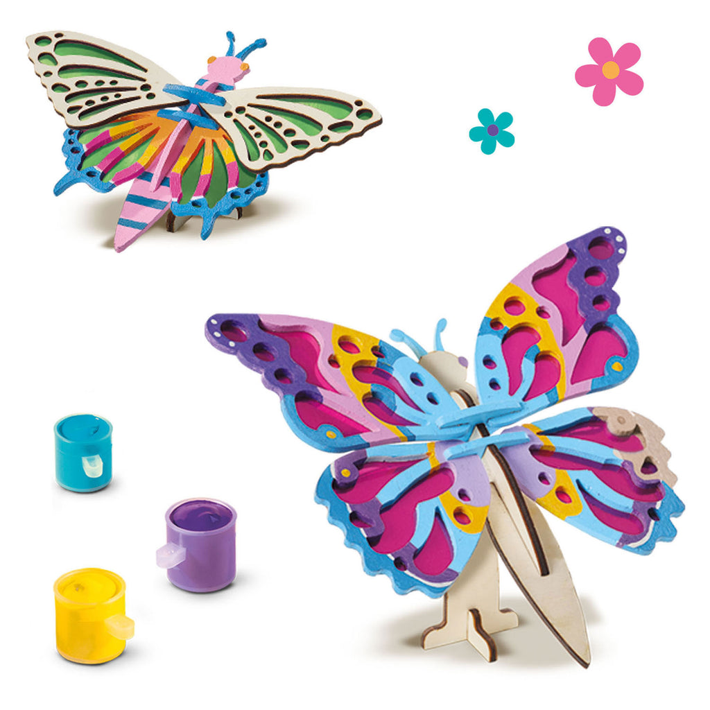 Ses - Ses houten vlinders versieren - inspired by nature