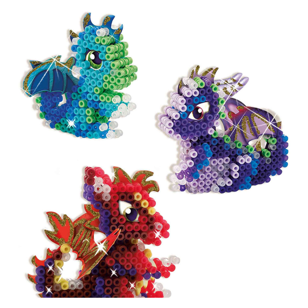 Ses creative beedz strijkkralen set - draken 3d - voor jongens vanaf 5 jaar - 1800 stuks - knutselen - pvc-vrij - schoencadeautjes sinterklaas