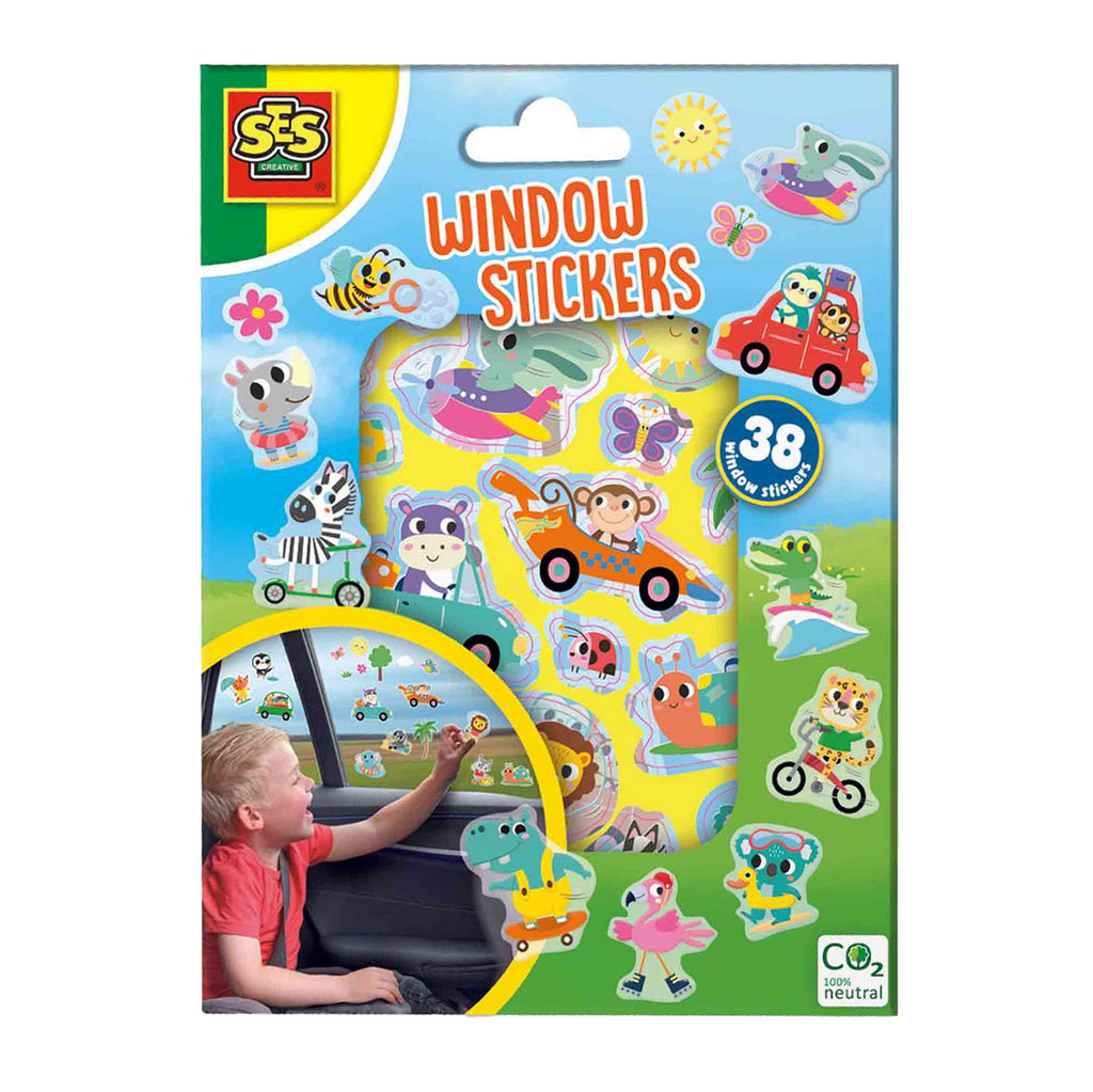 Ses raamstickers voertuigen | 6 stuks