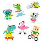 Ses raamstickers voertuigen | 6 stuks