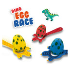 Ses creative dino eierloop van hout met 4 lepels en eieren - vanaf 3 jaar - buitenspeelgoed - schoencadeautjes sinterklaas
