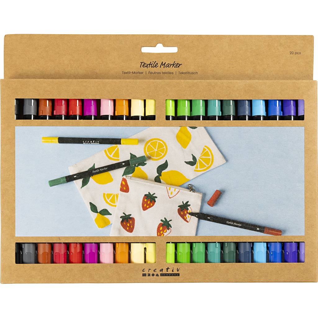 Creativ company https: www.cchobby.nl textielstiften-lijndikte-2-3-3-6-mm-standaardkleuren-20-stuk-1-doos-334817