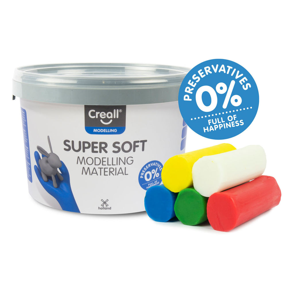 Creall - supersoft klei - 5 kleuren klei - 1750gr.