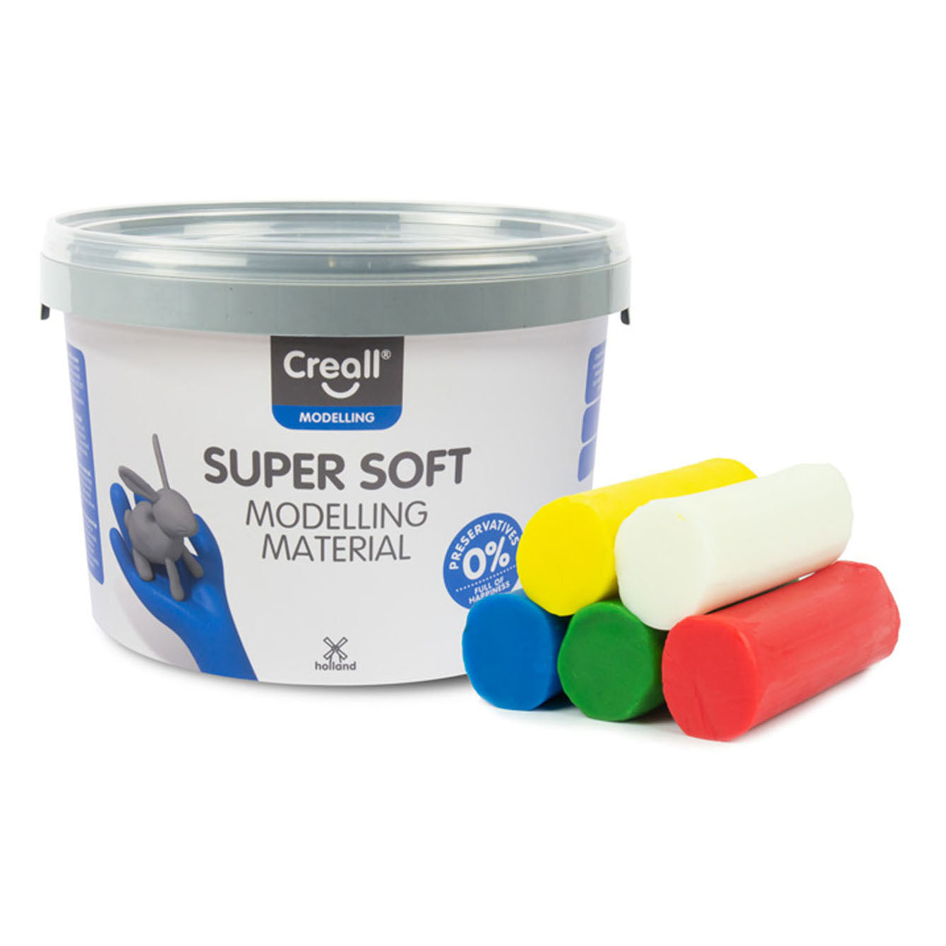 Creall - supersoft klei - 5 kleuren klei - 1750gr.