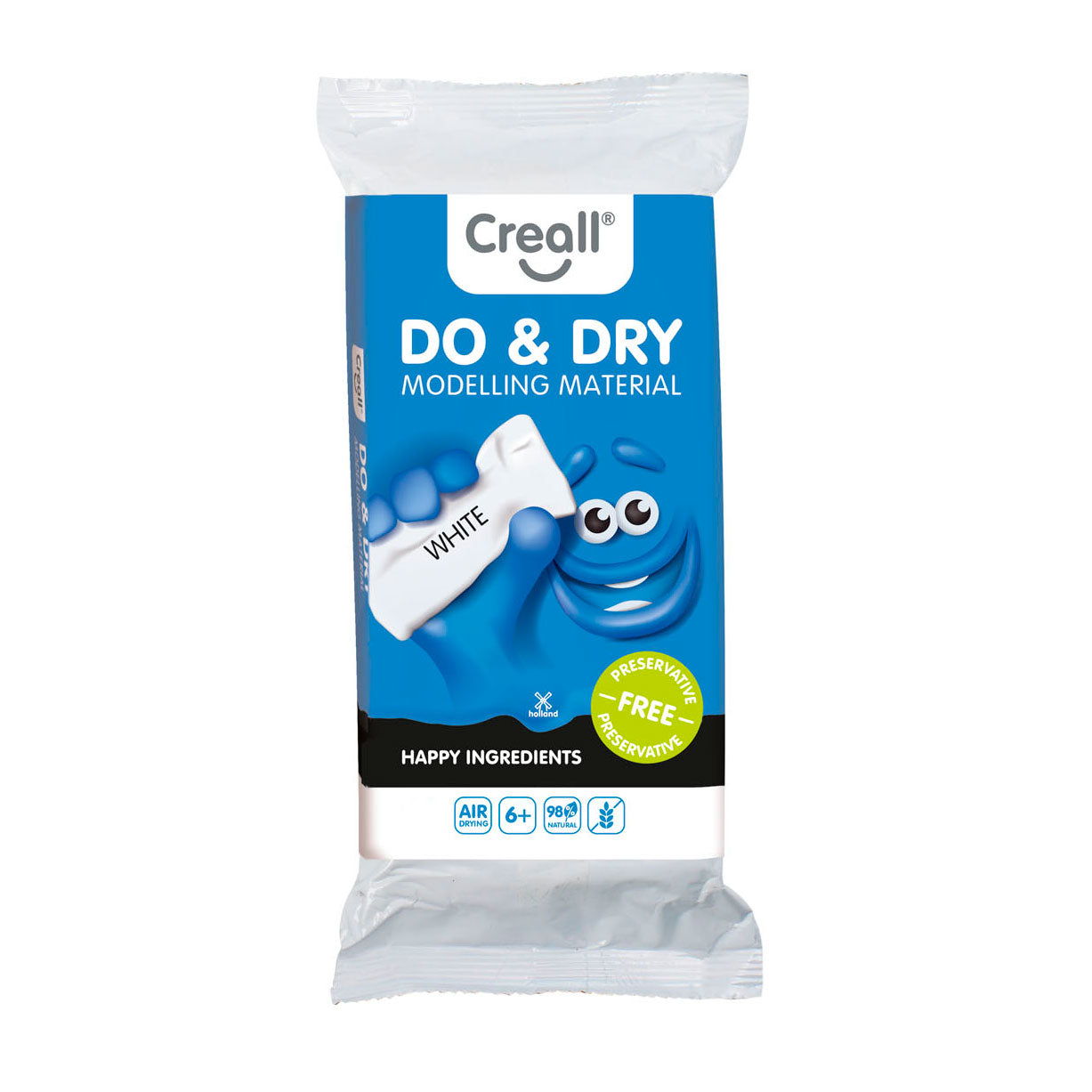 Creall - do&dry boetseerklei conserveringsvrij wit 500gr.