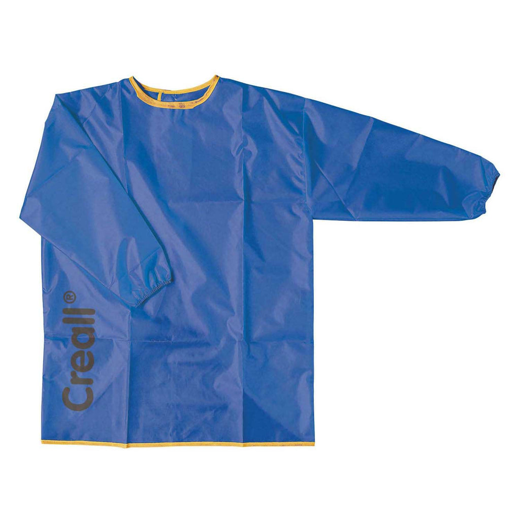 Creall - verfschort large blauw – kliederschort - knutselschort - 9-12 jaar - wasbaar - professionele kwaliteit - gebruikt op scholen en kinderdagverblijven