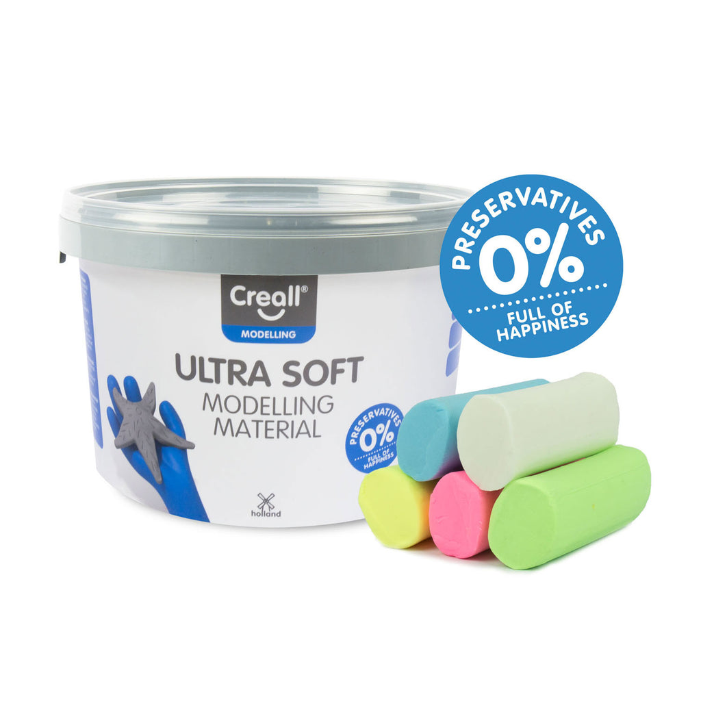 Creall - boetseerpasta | pot van 1 | 10 kg met geassorteerde kleuren