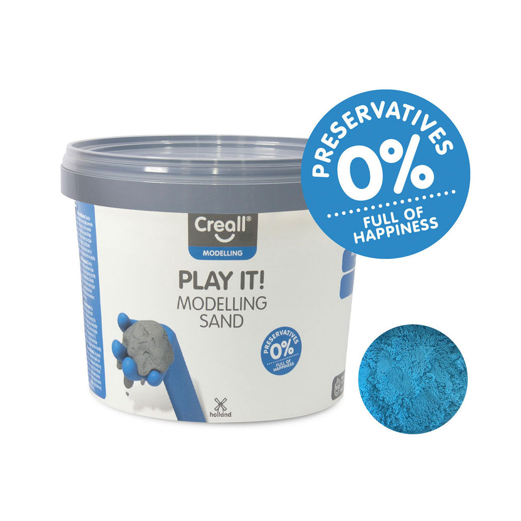 Creall - play it speelzand blauw 750gr.