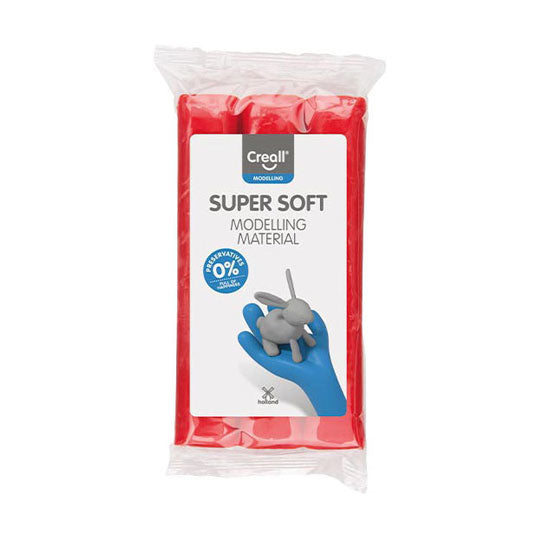 Creall - supersoft klei conserveringsvrij rood - 500gr.