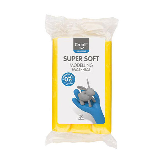 Creall - supersoft klei conserveringsvrij geel - 500gr.