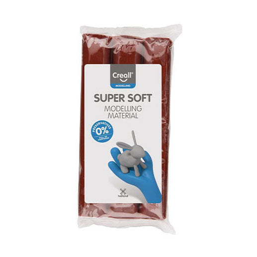 Creall - supersoft klei conserveringsvrij bruin - 500gr.