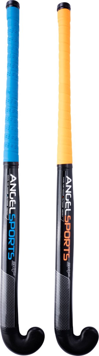 Hockeyset oranje en blauw 34''
