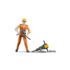 Bruder - Bruder 60020 constructiemedewerker met accessoires