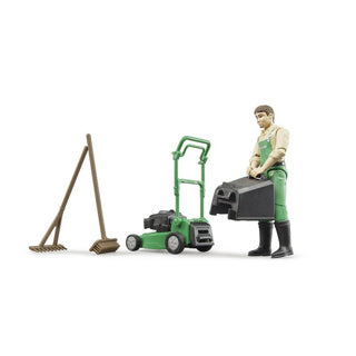Bruder figuur tuinman met grasmaaier