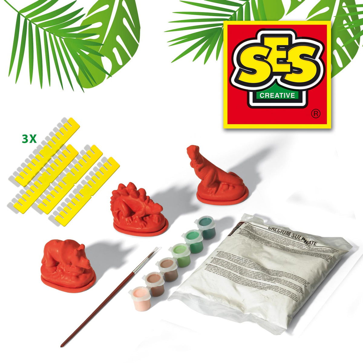 Ses gieten en schilderen - dino's