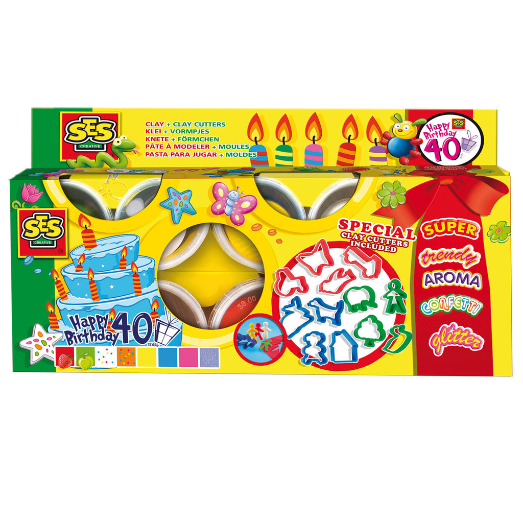Ses klei mania 8x90gr met vormpjes