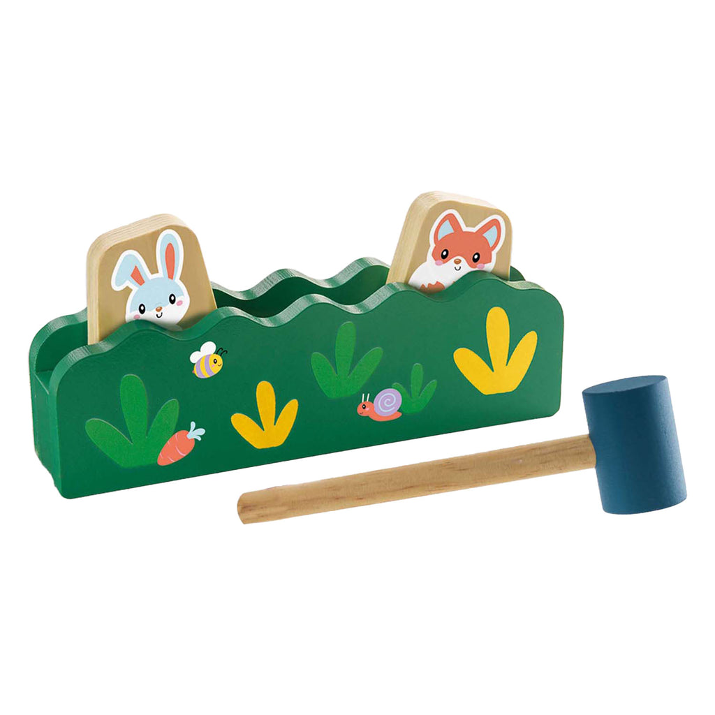Ses creative tiny talents houten hamerbank kiekeboe met hamer - vanaf 1 jaar - baby speelgoed - motorische ontwikkeling - schoencadeautjes sinterklaas