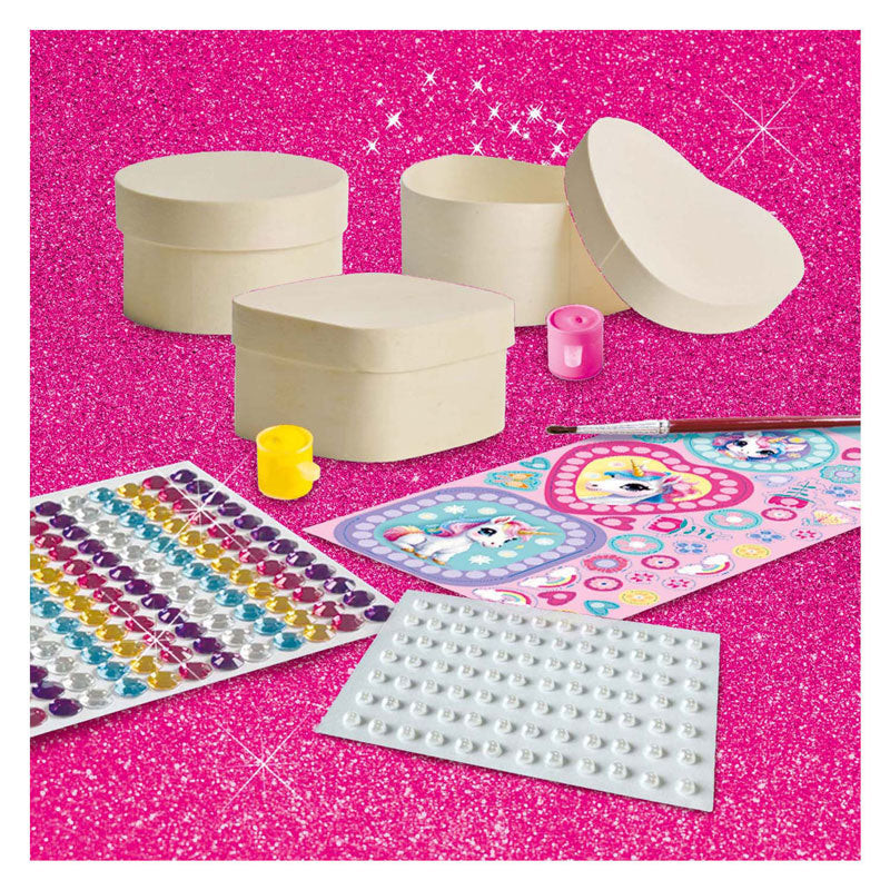 Ses creative ses unicorn - diamond painting sieradendoosjes