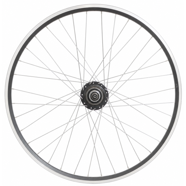 Shimano - Achterwiel 28 inch nexus 7 naaf (zwart) - zac2000 velg (zwart/zilver) met rvs spaken - voor schijfrem