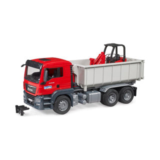Bruder - Bruder miniatuurauto van de man tgs vrachtwagen met container rood
