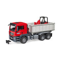 Bruder - Bruder miniatuurauto van de man tgs vrachtwagen met container rood