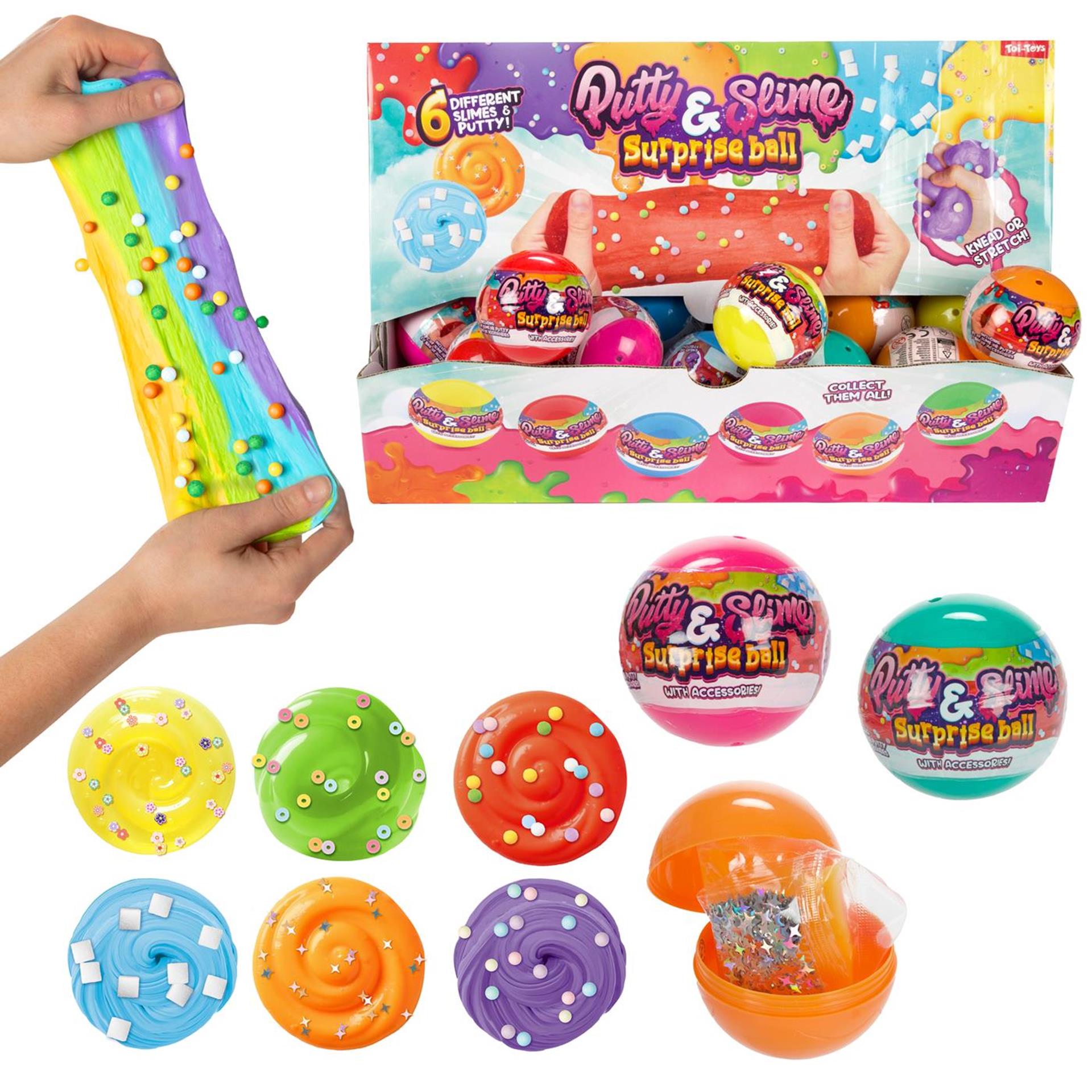 Toi-Toys - Toi-Toys Verrassingsbal slijm putty met acc. 6ass