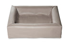 Bia - kunstleer hoes hondenmand taupe