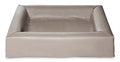 Bia - kunstleer hoes hondenmand taupe