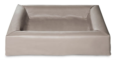 Bia - kunstleer hoes hondenmand taupe