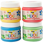 Mucki - Mucki Https://www.cchobby.nl/muck-vingerverf-blauw-groen-rood-geel-4x150-ml-1-doos