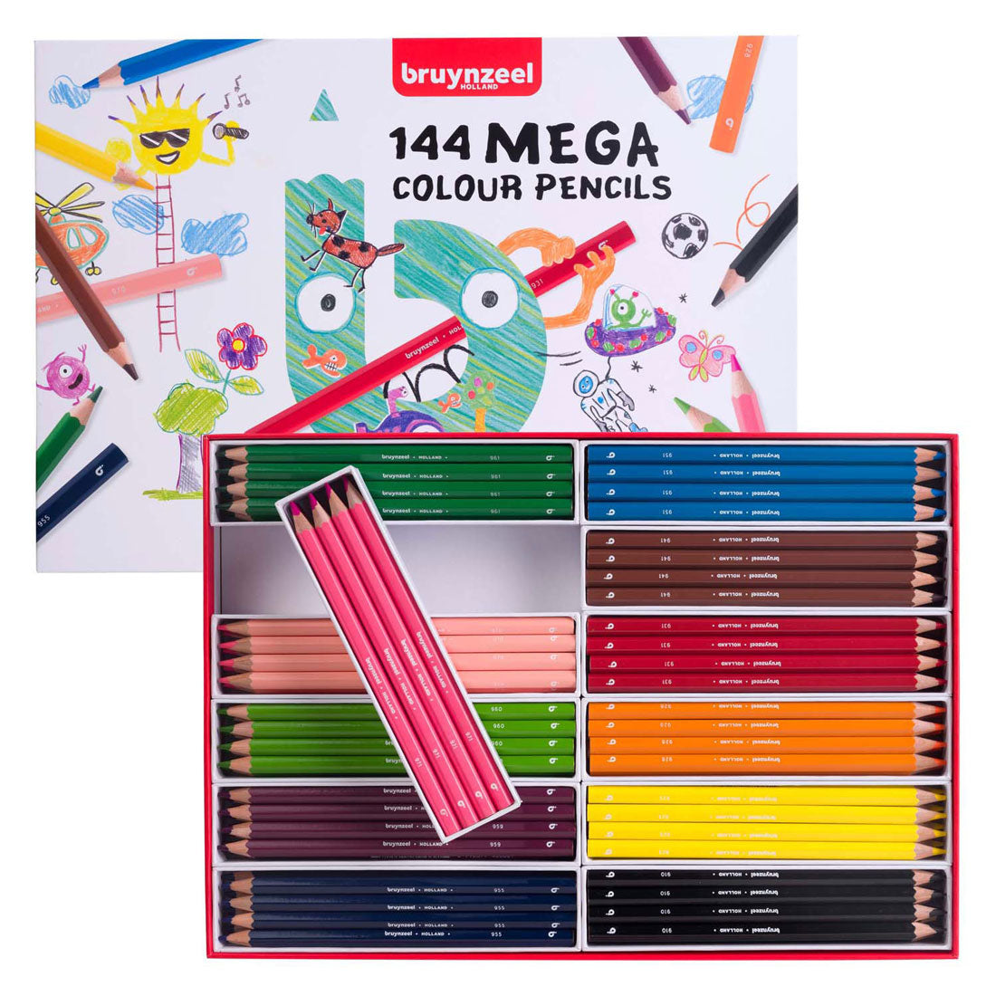 Bruynzeel - mega kleurpotlodenset 12x12 kleuren