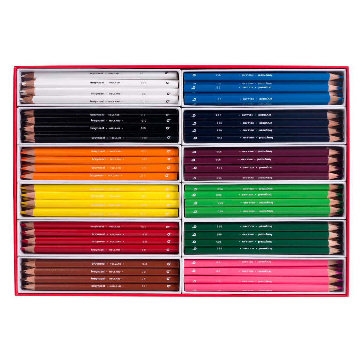 Bruynzeel - triple kleurpotlodenset 12x12 kleuren