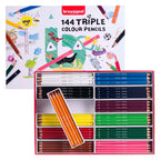Bruynzeel - triple kleurpotlodenset 12x12 kleuren