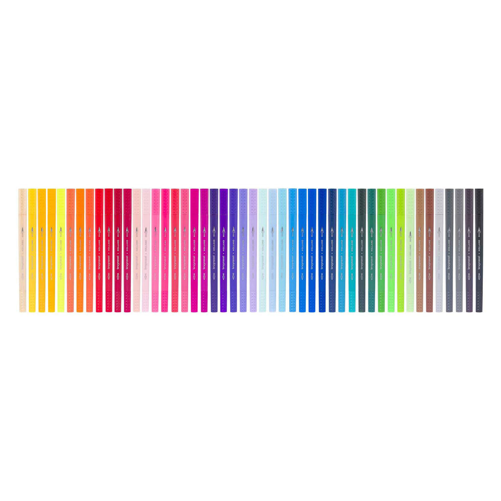 Bruynzeel - creatives fineliner brushpen set 48 kleuren
