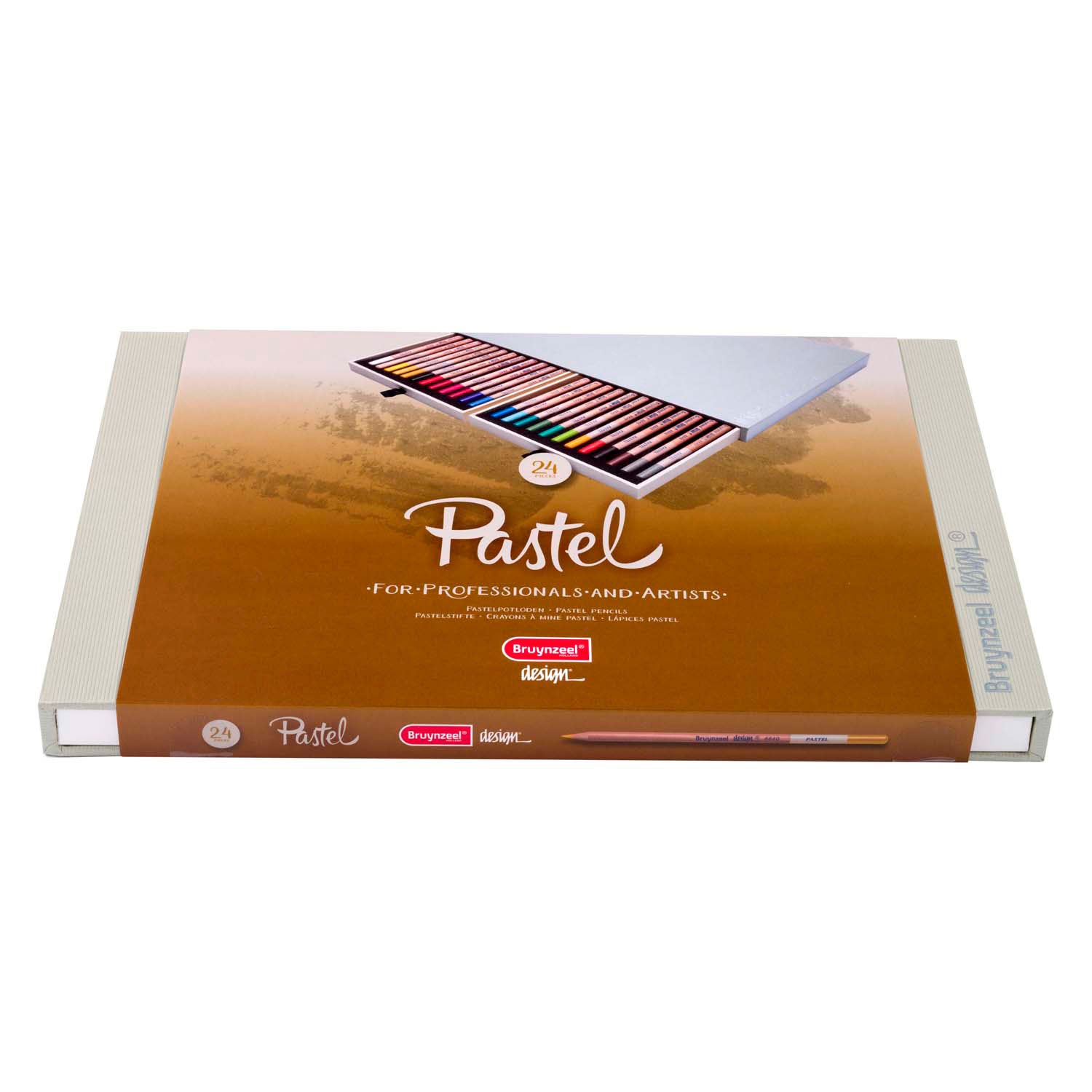 Bruynzeel design pastelpotlood box, 24 kleuren