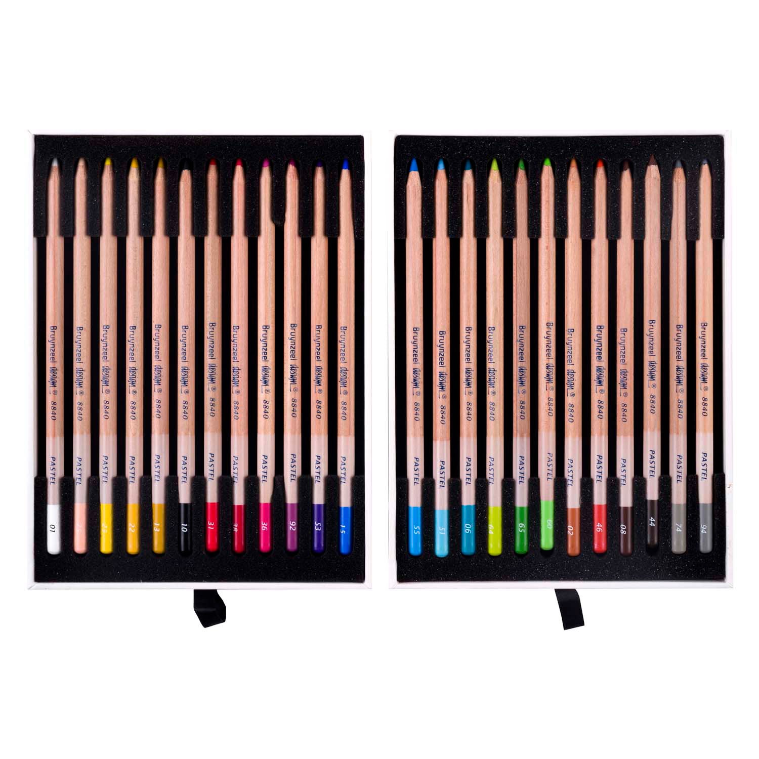 Bruynzeel design pastelpotlood box, 24 kleuren