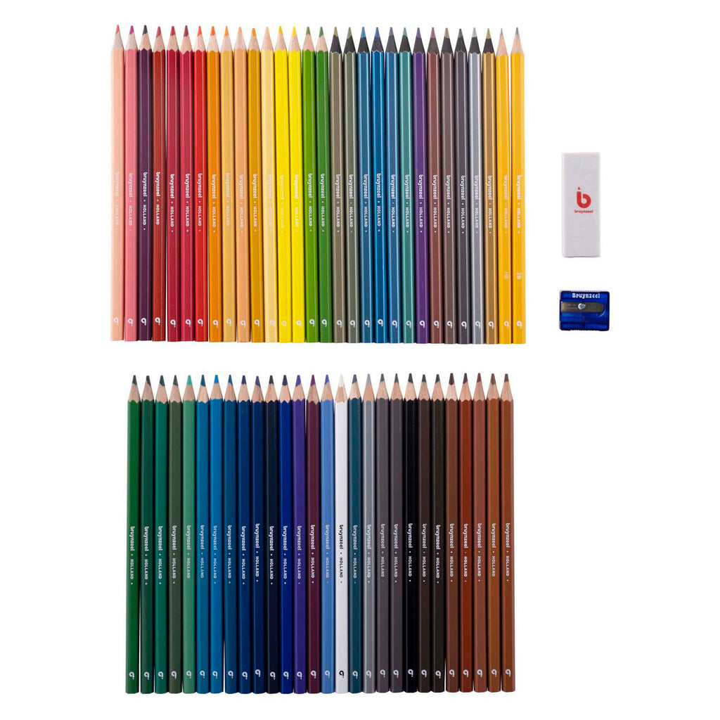 BRUYNZEEL - BRUYNZEEL teken- en kleurset creatieve kunstenaars blik 60st